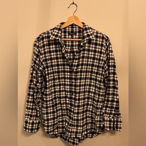 Madewell, black and white flannel, Medium